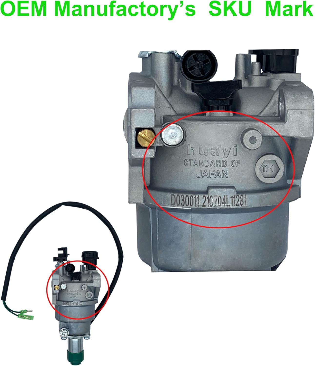 YAMAKATO P27-1 139 Gasoline Auto Choke Generator Carburetor Kit
